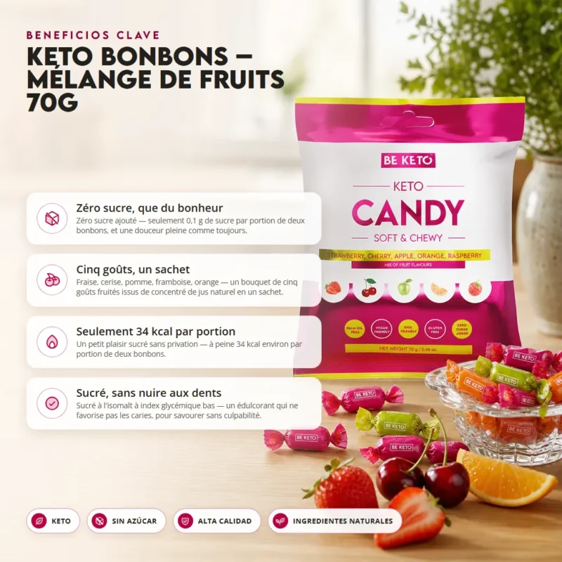 Caramelos keto – mix de frutas 70g