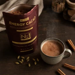 Cacao ceremonial – energy (aceite mct & lion’s mane & cordyceps) – canela & cardamomo 250g