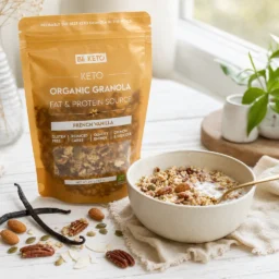 Granola Keto BIO – Vainilla Francesa 250g – Lifestyle 2 Granola keto bio – vainilla francesa 250g
