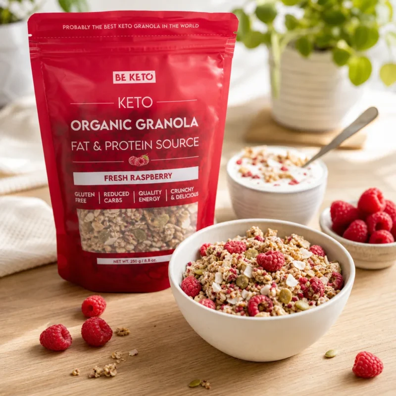 Granola keto bio – frambuesa fresca 250g