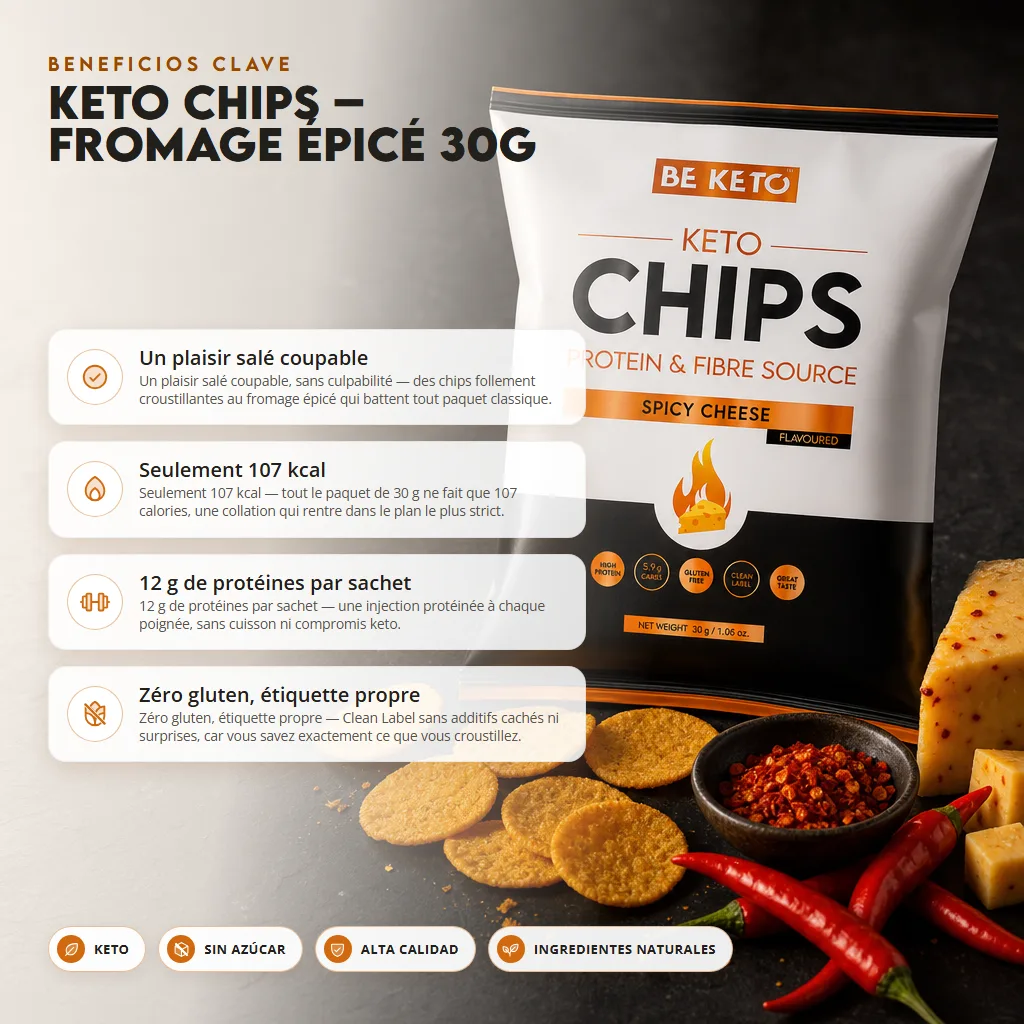 Chips Keto – Queso Picante 30g