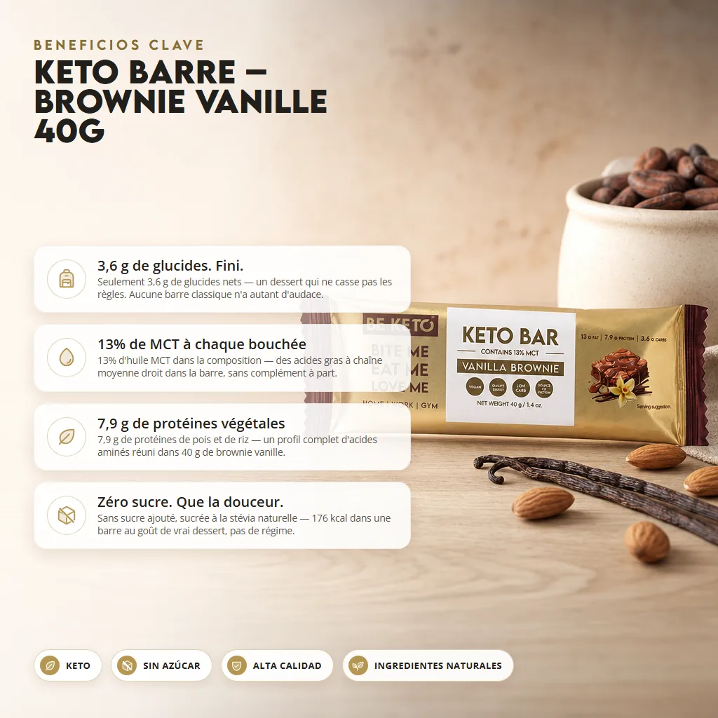 Barrita Keto – Brownie de Vainilla 40g