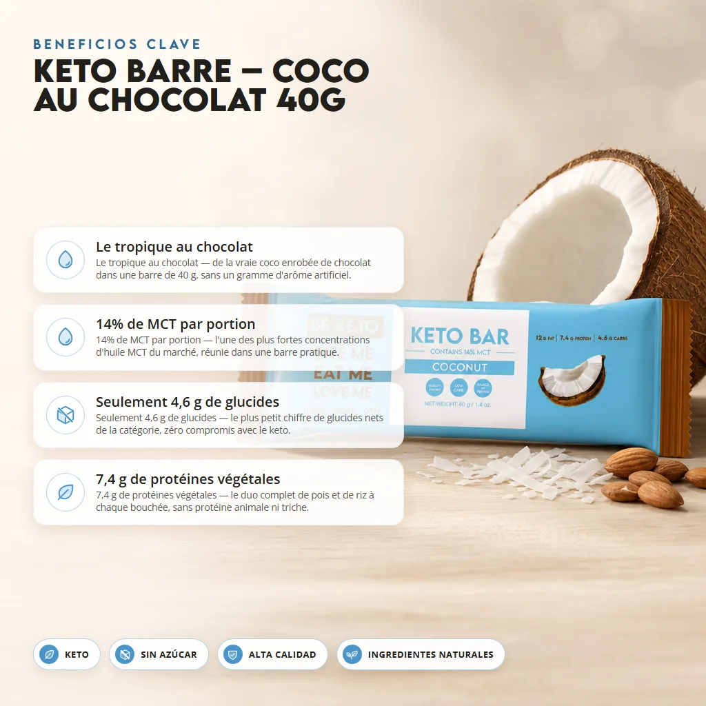 Barrita Keto – Coco con Chocolate 40g