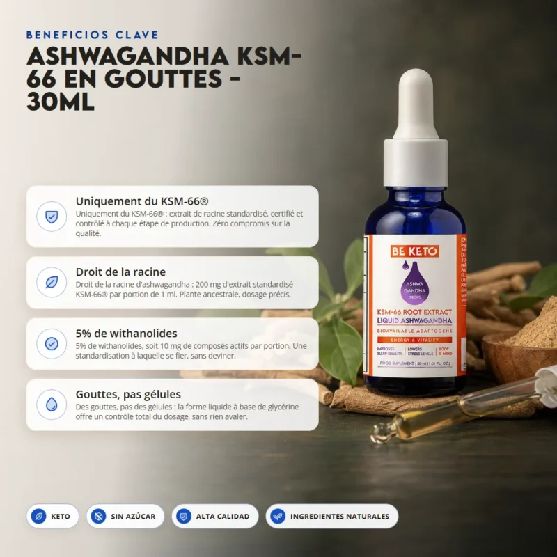 Ashwagandha ksm-66 en gotas – 30ml