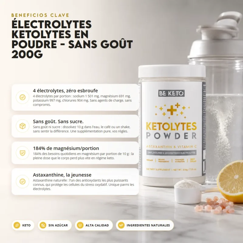 Electrolitos ketolytes en polvo – sin sabor 200g