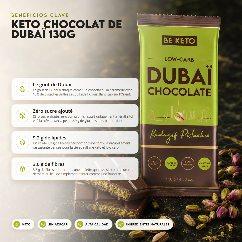 Chocolate Keto de Dubái 130g