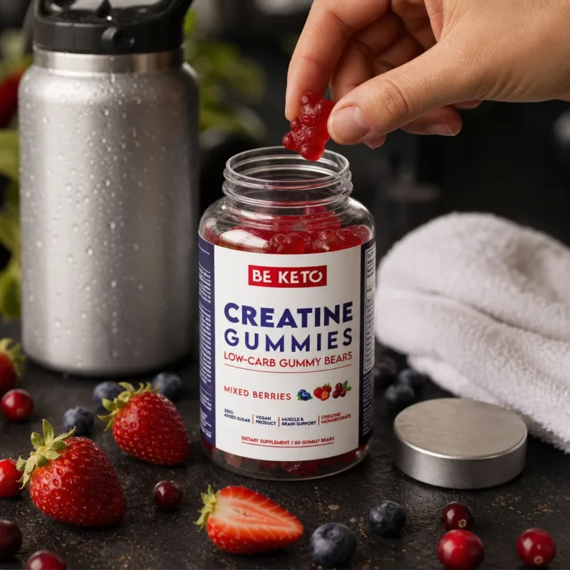 Gominolas keto con creatina – frutos del bosque