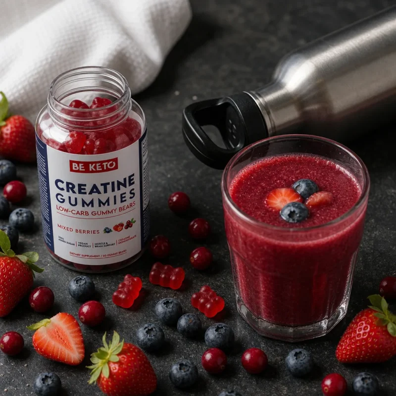 Gominolas keto con creatina – frutos del bosque