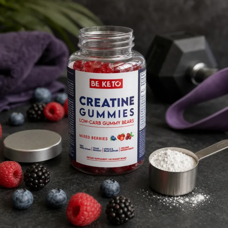 Gominolas keto con creatina – frutos del bosque
