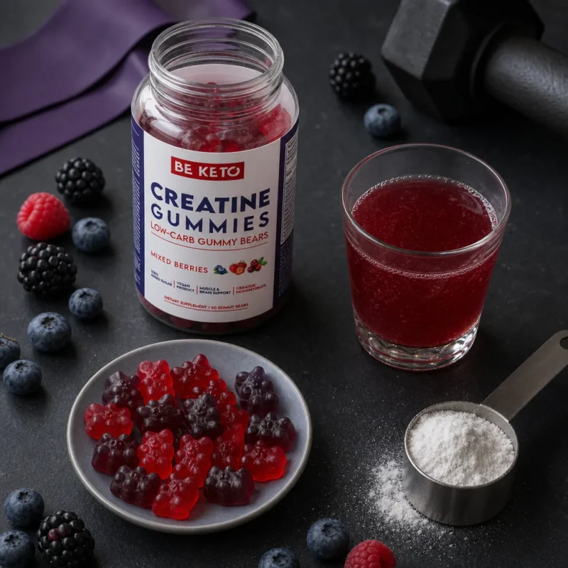 Gominolas keto con creatina – frutos del bosque