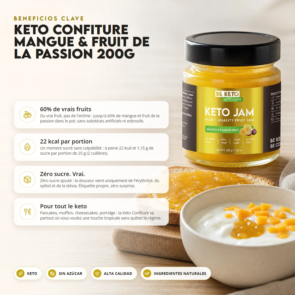 Mermelada Keto™ Mango & Maracuyá 200g