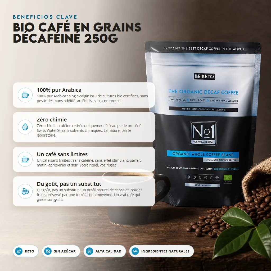 Café en Grano BIO Descafeinado 250g