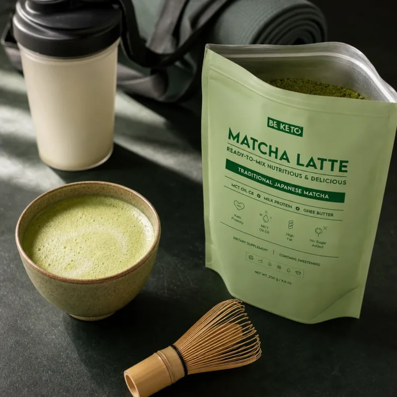 Matcha latte (aceite mct c8 & proteína & ghee) – japonés tradicional 250g