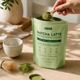 Matcha latte (aceite mct c8 & proteína & ghee) – japonés tradicional 250g