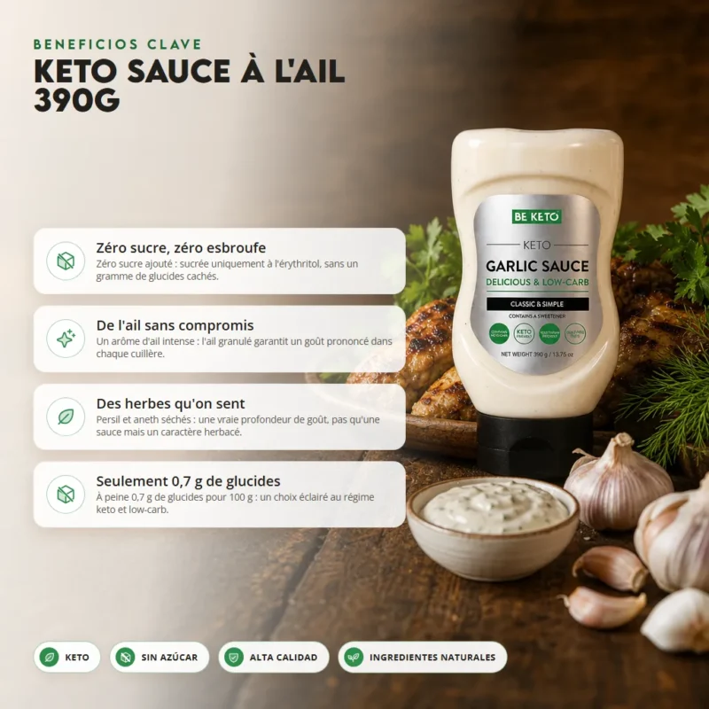 Salsa de ajo keto 390g