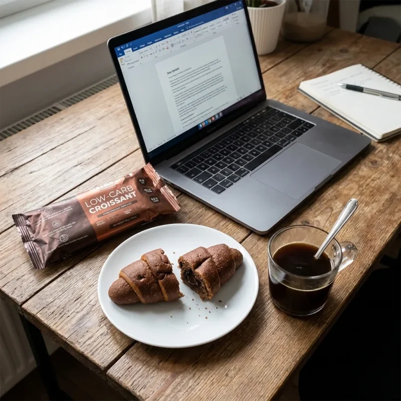 Croissant bajo en carbohidratos doble chocolate 50g