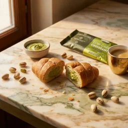 Croissant Bajo en Carbohidratos Pistacho Delicioso 50g – Lifestyle 2 Croissant bajo en carbohidratos pistacho delicioso 50g