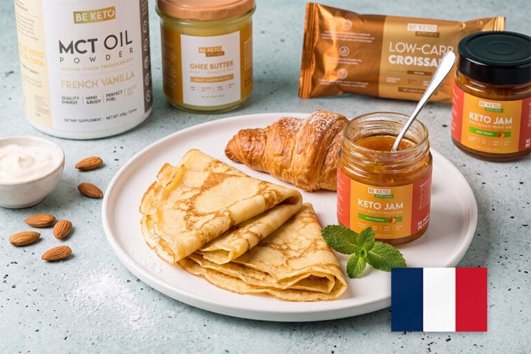Keto crepes con croissant