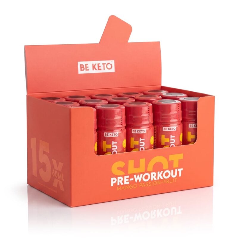 Shot pre-entreno – mango & maracuyá