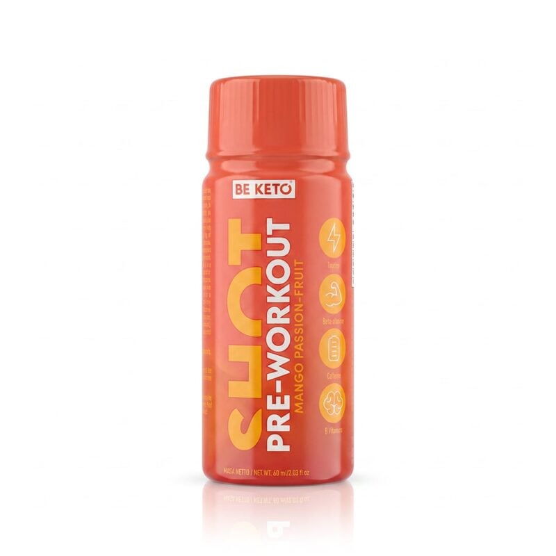 Shot pre-entreno – mango & maracuyá